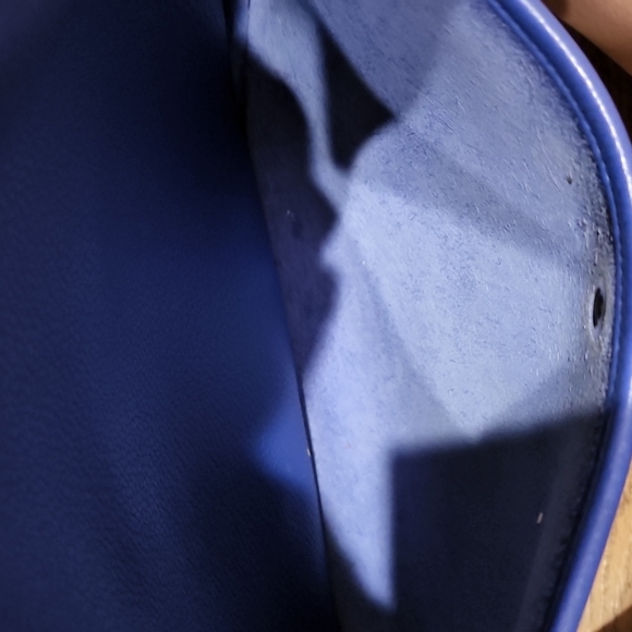 SOLD HERMES Electric Blue Clemence Leather Evelyne III 33 Bag - Picture 11 of 16